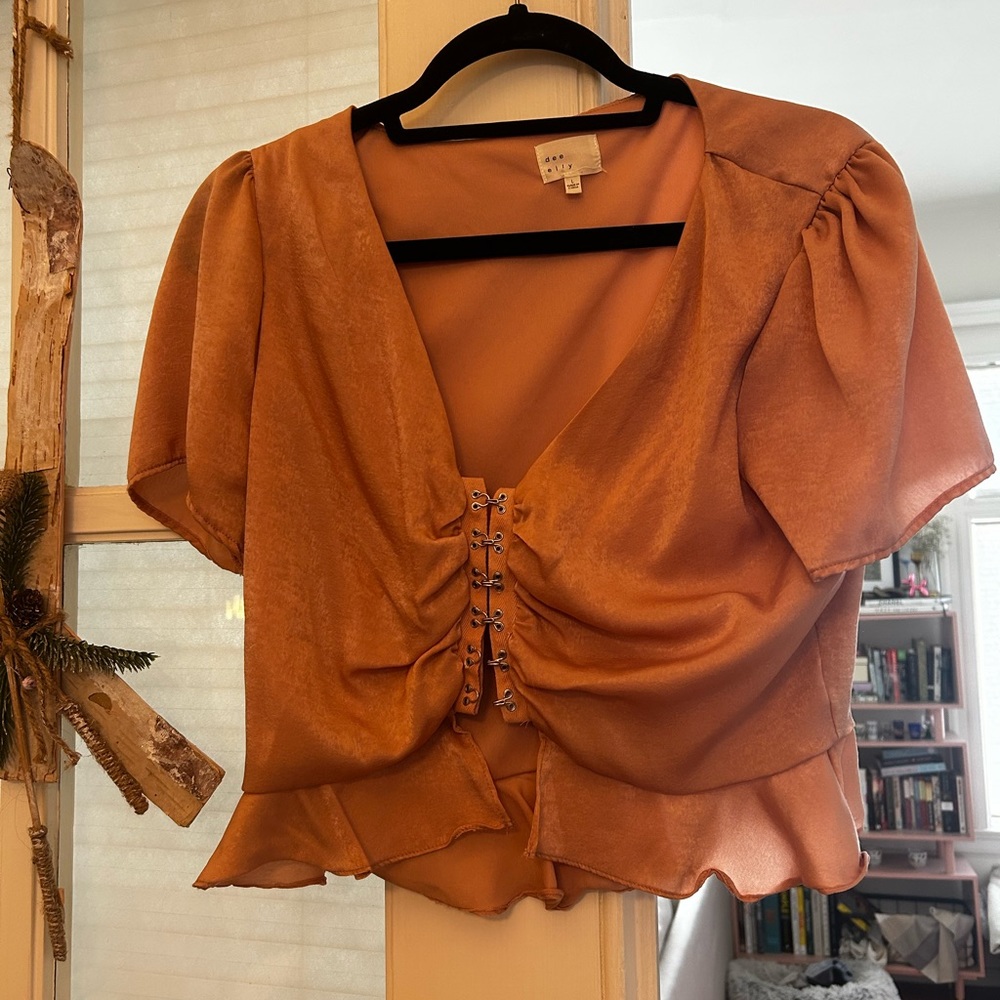 Boutique pink silk shirt